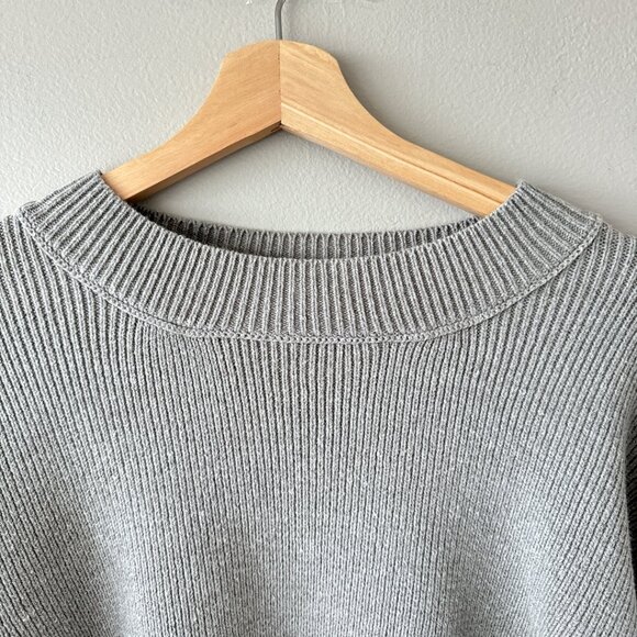 Free People Easy Street Crop Pullover Grey oversized New with tags! XL sweater - Picture 12 of 16